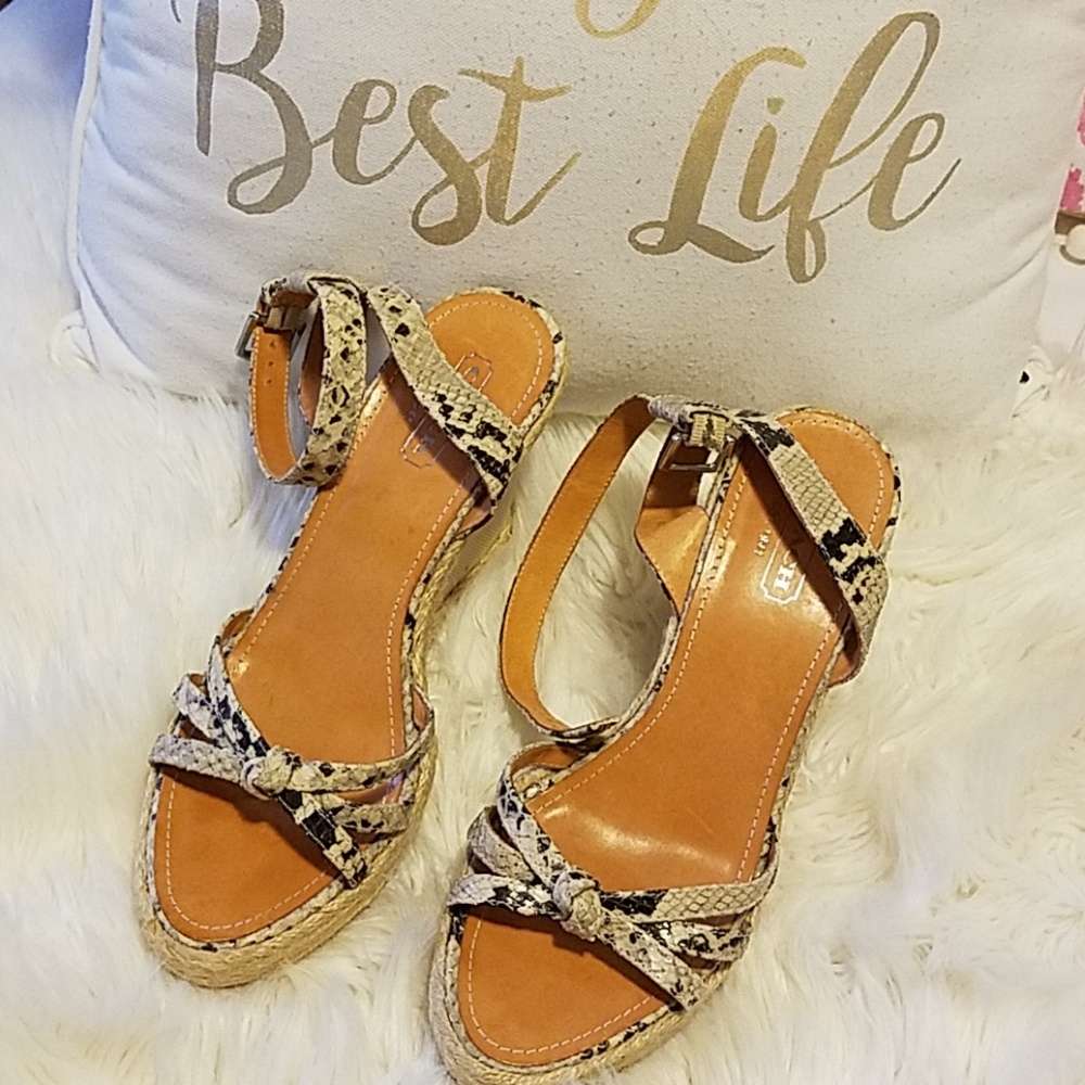 Coach Snakeskin Wedges